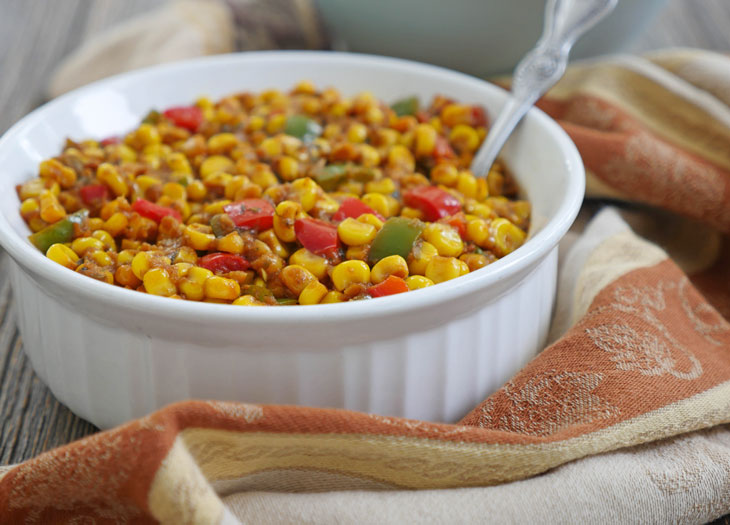 Fried Corn Recipe with Vegetables