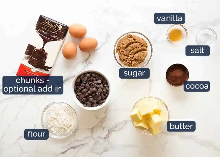Ingredients Required for Cake Brownies