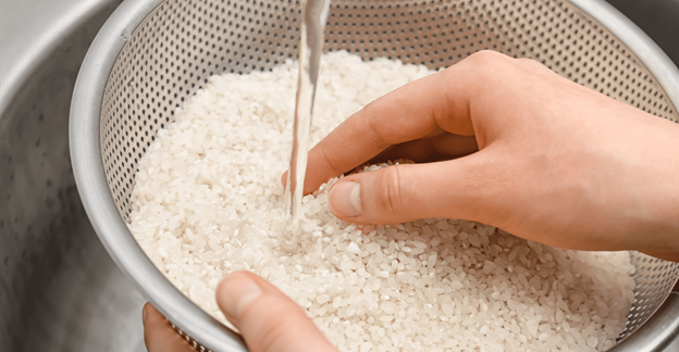 Rinse Uncooked Rice