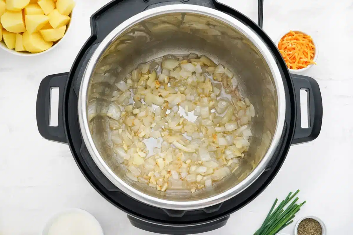 Sauteing Onions and Garlic