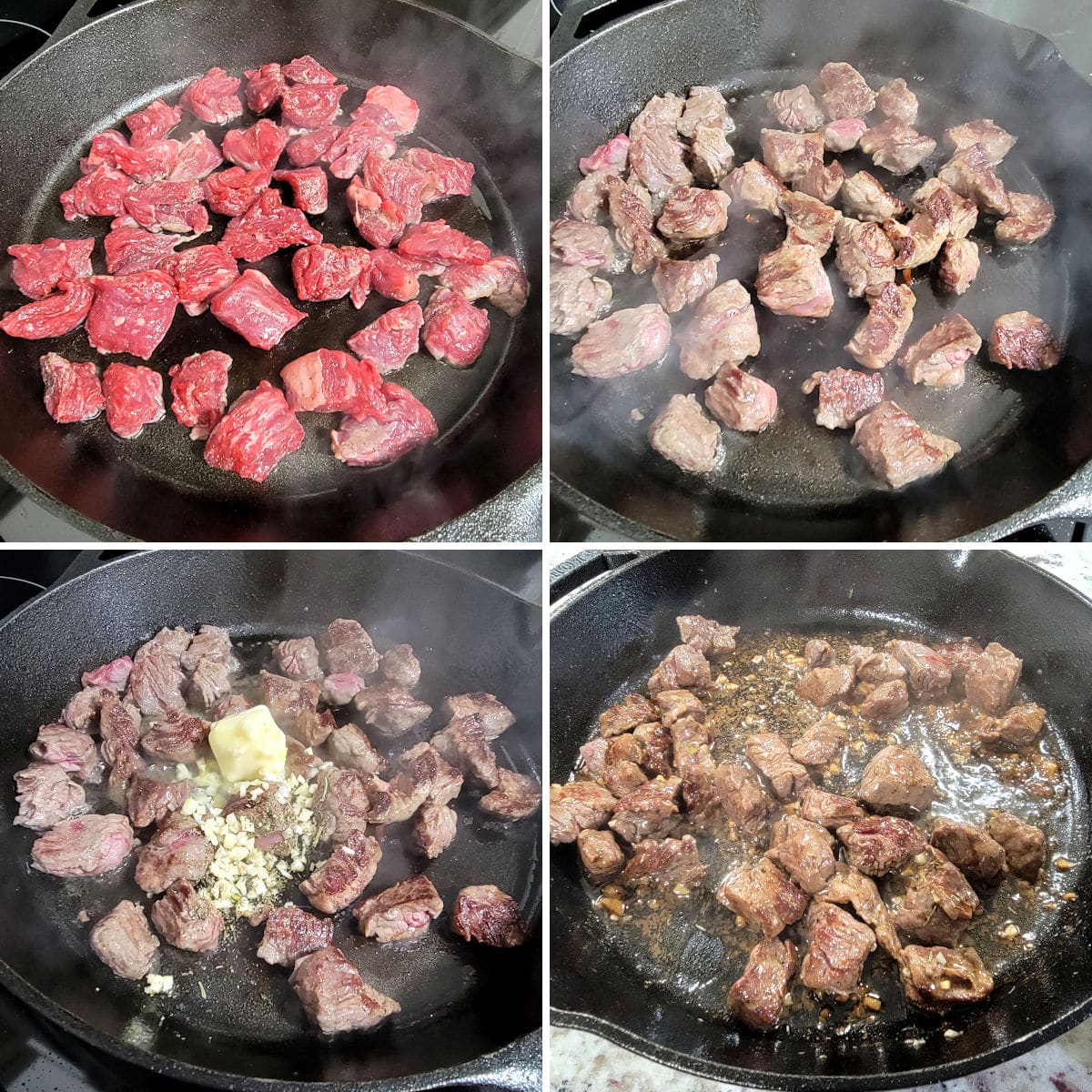 Searing the Beef