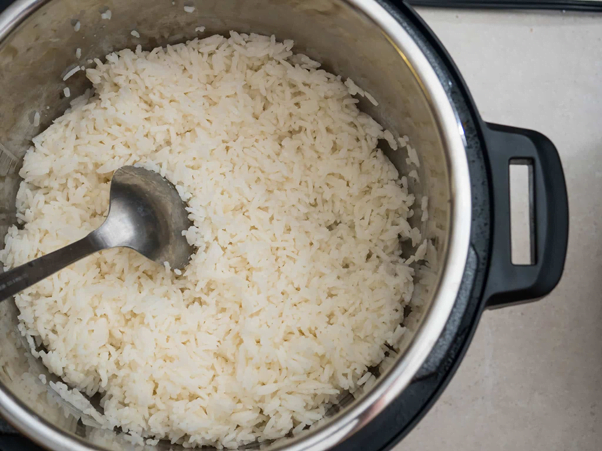 White Rice in a Traditional Pressure Cooker