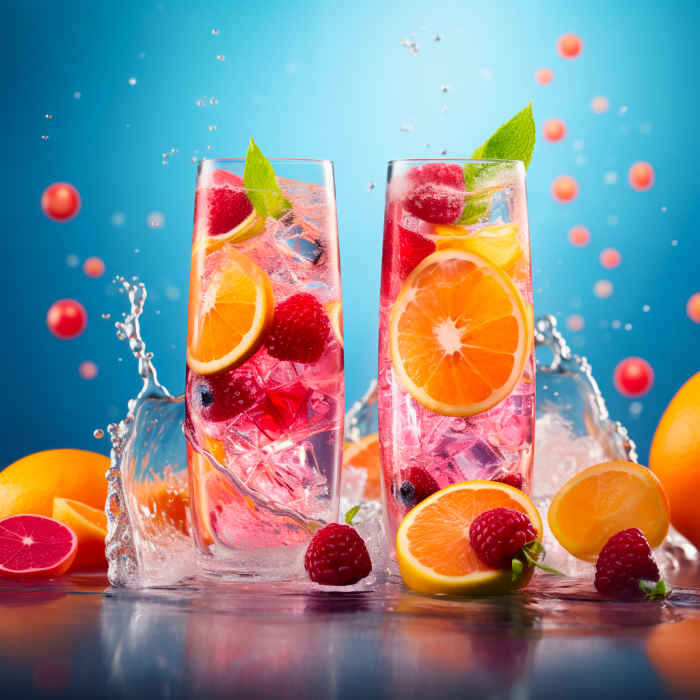 SPARKLING WATER WITH FRUIT JUICE